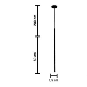Luminária de Teto Pendente Linear Vertical com LED Integrado