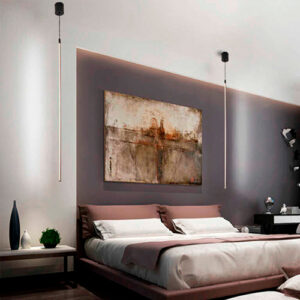 Luminária de Teto Pendente Linear Vertical com LED Integrado