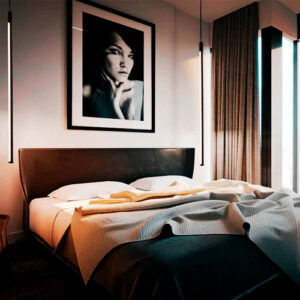 Luminária de Teto Pendente Linear Vertical com LED Integrado