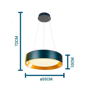 Luminária de Teto Pendente Plafon Redondo Esme com LED Integrado