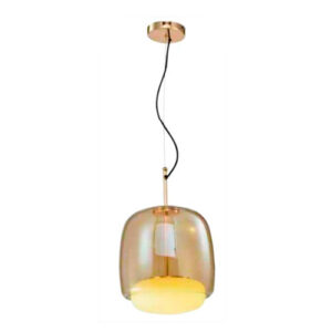 Luminária de Teto Pendente Redondo Alto Globo Vidro com LED Integrado