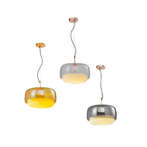 Luminária de Teto Pendente Redondo Globo Vidro com LED Integrado