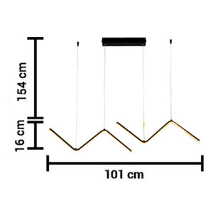 Luminária de Teto Pendente SS com LED Integrado