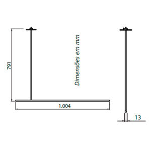 Luminária de Teto Pendente Tjas em Alumínio com LED Integrado
