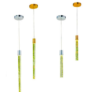 Luminária de Teto Pendente Tubular Cristal com LED Integrado