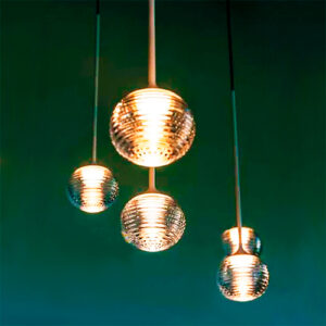 Luminária de Teto Pendente Vidro Ball com LED Integrado