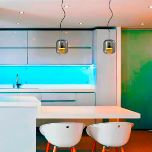 Luminária de Teto Pendente de Alta Vidro LED Integrado