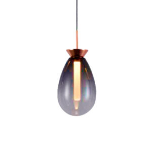 Luminária de Teto Pendente de Vidro Gota com LED Integrado