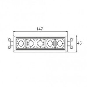 Luminária de Teto Plafon Downlight Veneza Frame 10W