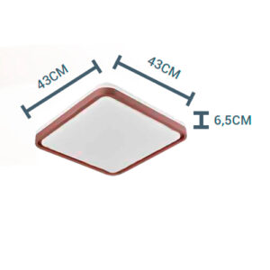 Luminária de Teto Plafon Quadrado Ponta Arredondada com LED Integrado