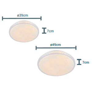 Luminária de Teto Plafon Redondo Fret com LED Integrado
