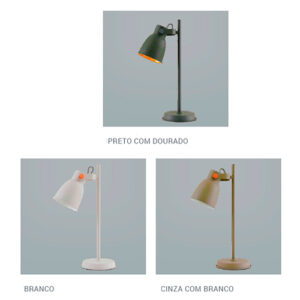 Luminária de Mesa Abajur Spot Coberto