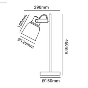 Luminária de Mesa Abajur Spot Coberto