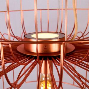 Luminária de Teto Pendente “Lótus” Aramado