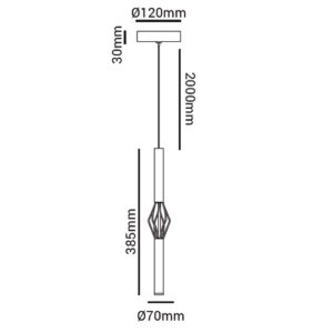 Lustre Moderno Pendente Cetro - LED INTEGRADO