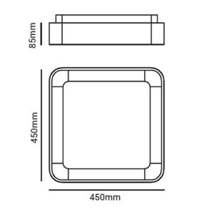 Plafon Moderno Quadro - LED INTEGRADO