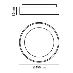 Plafon Moderno Rudo - LED INTEGRADO