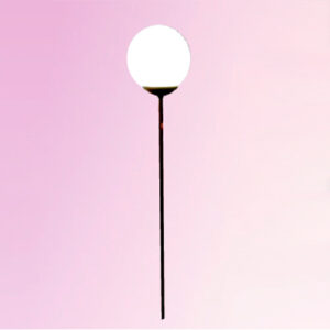 Luminária de Chão Balizador Espeto Esfera de Vidro