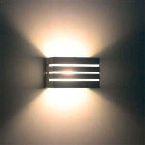 Luminária de Parede Arandela 2 Focos 3 Frisos Largo