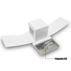 Luminária de Parede Arandela 2 Focos com Aba