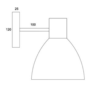 Luminária de Parede Arandela Cúpula Fixa