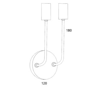 Luminária de Parede Arandela Dual Tazza