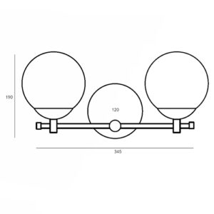 Luminária de Parede Arandela Duo Sfere