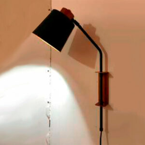 Luminária de Parede Arandela Haste Móvel Cúpula Articulada