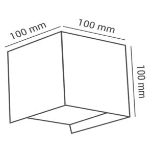 Luminária de Parede Arandela LED Quadro Facho Ajustável