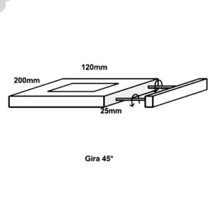 Luminária de Parede Arandela Retangular Luz Indireta Regulável