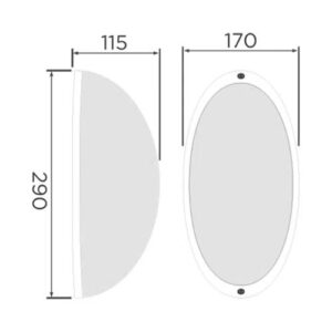 Luminária de Parede Arandela Tartaruga Oval