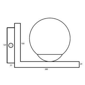 Luminária de Parede Arandela Uno Sfere L