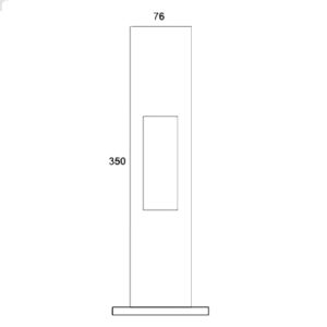 Luminária de Solo Balizador Base Luz Frontal