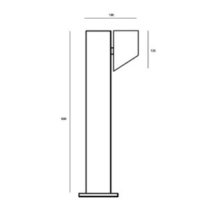 Luminária de Solo Balizador Quadrado