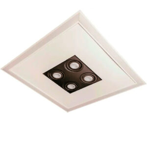 Luminária de Teto Embutido Dupla Iluminação Aro e Lâmpadas