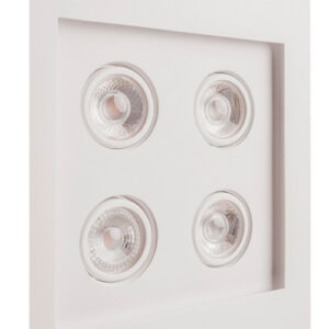 Luminária de Teto Embutido Dupla Iluminação Aro e Lâmpadas