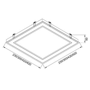 Luminária de Teto Embutido LED Integrado Iluminação ARO