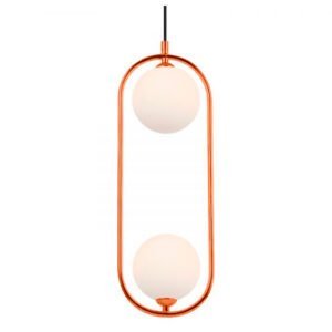 Luminária de Teto Pendente 2 Bolas Oval