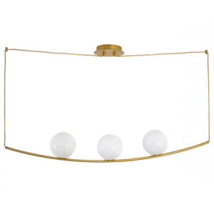 Luminária de Teto Pendente 3 Globos em Arco