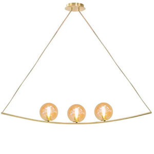 Luminária de Teto Pendente 3 Globos em Arco