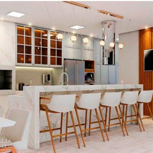 Luminária de Teto Pendente Bola em W