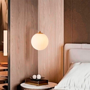 Luminária de Teto Pendente Esfera Globo de Vidro