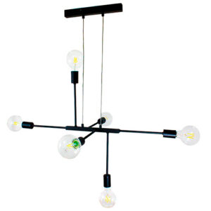 Luminária de Teto Pendente Hastes 6 Braços