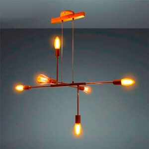 Luminária de Teto Pendente Hastes 6 Braços