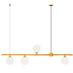 Luminária de Teto Pendente Linear Quatro Esfera