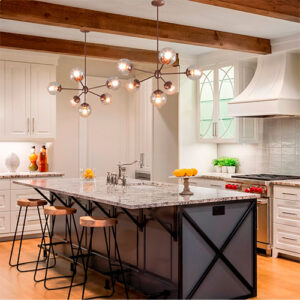 Luminária de Teto Pendente Orbit 4 Esferas