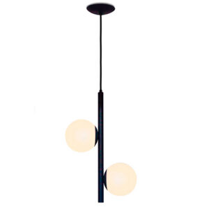 Luminária de Teto Pendente Reto Vertical Globo Duplo