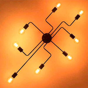 Luminária de Teto Plafon Teia 8 Braços