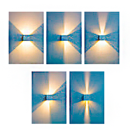 Arandela Quadro Facho Ajustável