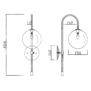 Luminária de Parede Arandela Havana